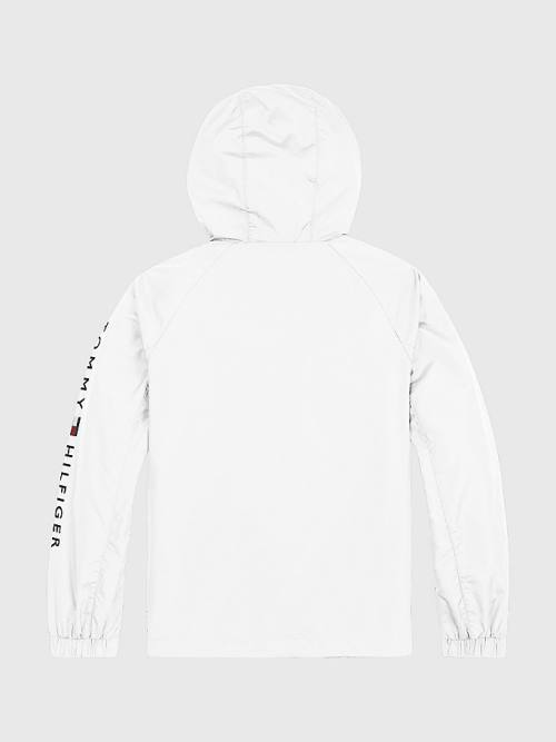 White Tommy Hilfiger Essential Hooded Boys' Jackets | TH819LCE