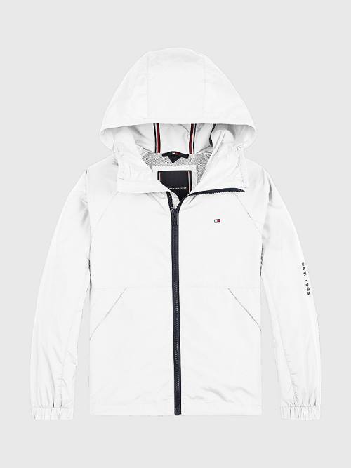 White Tommy Hilfiger Essential Hooded Boys\' Jackets | TH819LCE