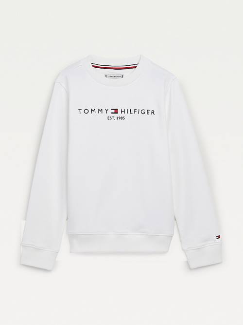 White Tommy Hilfiger Essential Logo Boys\' Sweatshirts | TH682BCL