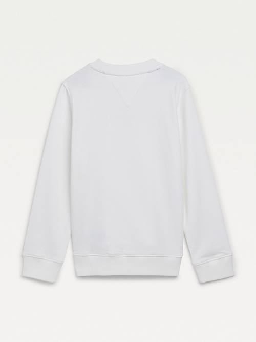 White Tommy Hilfiger Essential Logo Girls' Sweatshirts | TH960EHJ