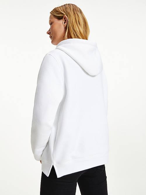 White Tommy Hilfiger Essential Logo Women's Hoodie | TH170APX