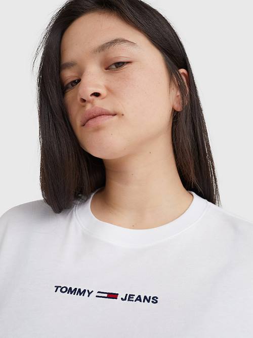 White Tommy Hilfiger Essential Long Sleeve Women's T Shirts | TH276XMA