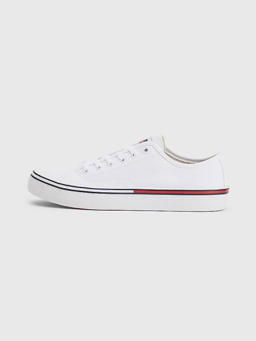 White Tommy Hilfiger Essential Low-Cut Men's Sneakers | TH391TZJ