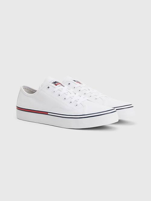 White Tommy Hilfiger Essential Low-Cut Men\'s Sneakers | TH391TZJ