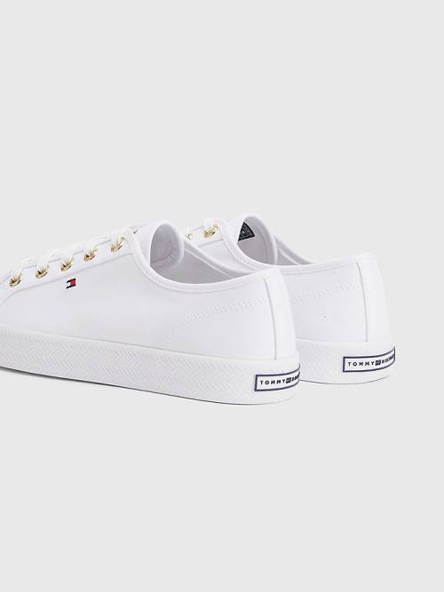 White Tommy Hilfiger Essential Nautical Women's Sneakers | TH703GAY