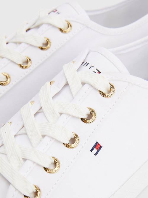 White Tommy Hilfiger Essential Nautical Women's Sneakers | TH703GAY