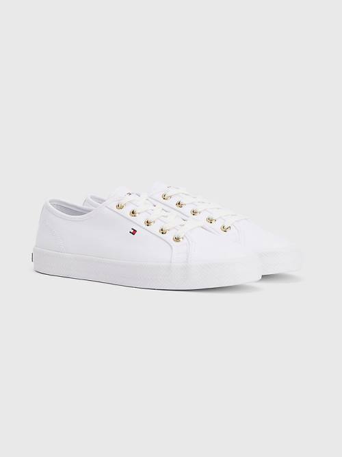 White Tommy Hilfiger Essential Nautical Women\'s Sneakers | TH703GAY