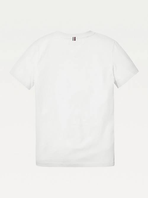 White Tommy Hilfiger Essential Organic Cotton Girls' T Shirts | TH108PQY