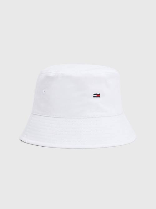 White Tommy Hilfiger Essential Organic Cotton Bucket Women\'s Hats | TH375RSQ