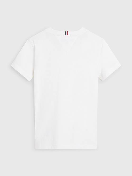 White Tommy Hilfiger Essential Pocket Boys' T Shirts | TH705TOZ