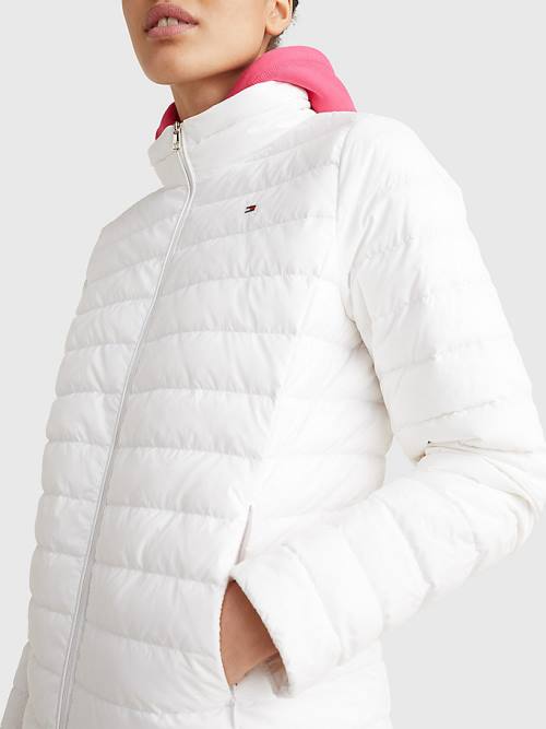 White Tommy Hilfiger Essential Removable Hood Down Women's Jackets | TH653DZI