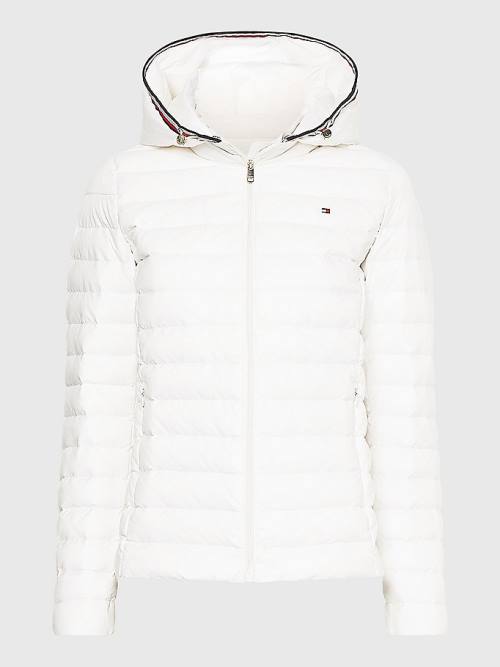 White Tommy Hilfiger Essential Removable Hood Down Women's Jackets | TH653DZI