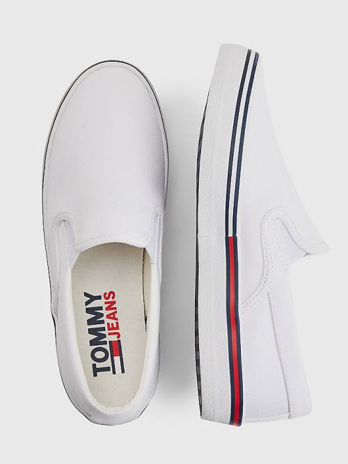 White Tommy Hilfiger Essential Slip On Women's Sneakers | TH713QDS