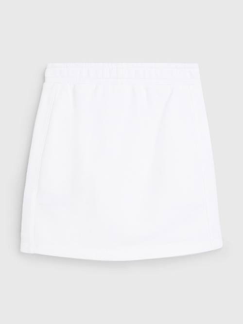 White Tommy Hilfiger Essential Straight Logo Girls' Skirts | TH689NLG