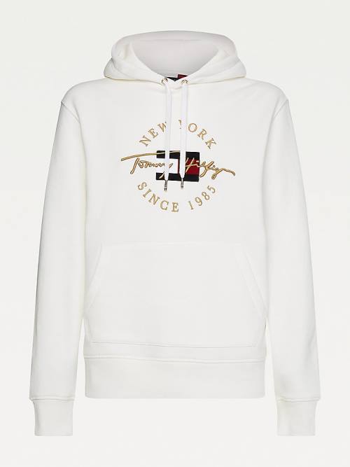 White Tommy Hilfiger Exclusive Icons Men's Hoodie | TH680SXC