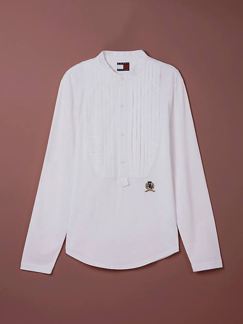 White Tommy Hilfiger Festive Crest Bib Men's Shirts | TH183VIW