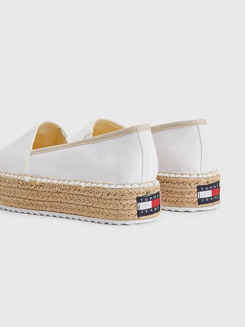 White Tommy Hilfiger Flatform Espadrilles Women's Loafers | TH957FKU