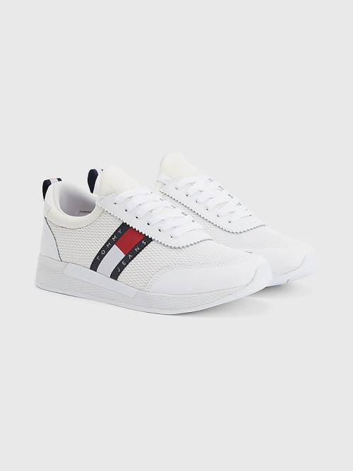 White Tommy Hilfiger Flexi Knitted Women\'s Sneakers | TH683IJN