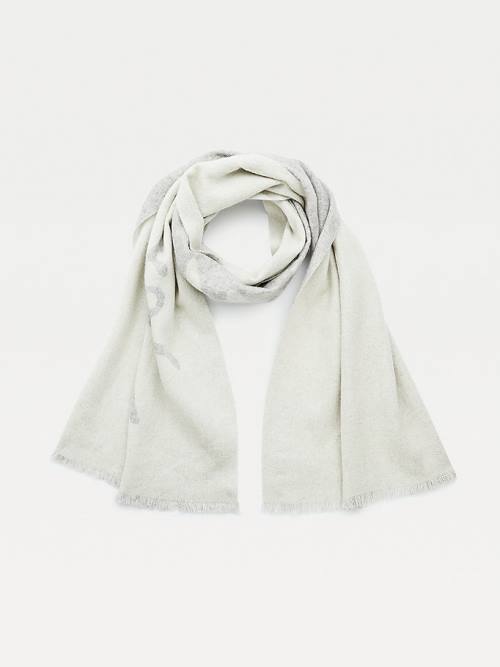 White Tommy Hilfiger Fresh Signature Women's Scarves | TH871GPU