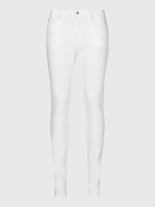 White Tommy Hilfiger Harlem High Rise Super Skinny Women's Jeans | TH956EHC