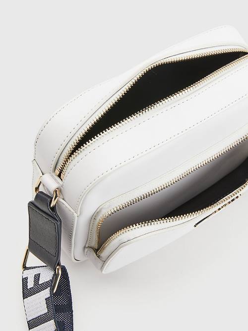 White Tommy Hilfiger Iconic Logo Strap Camera Women's Bags | TH508MHQ