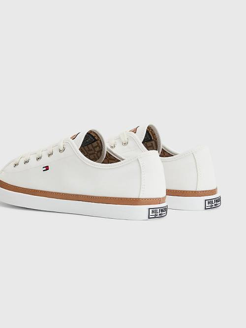 White Tommy Hilfiger Iconic Logo Women's Sneakers | TH314TGX