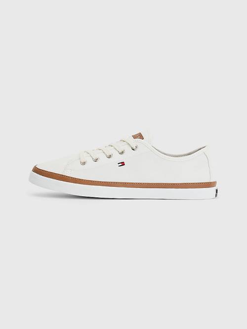 White Tommy Hilfiger Iconic Logo Women's Sneakers | TH314TGX