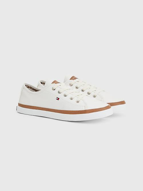 White Tommy Hilfiger Iconic Logo Women\'s Sneakers | TH314TGX