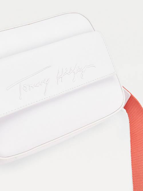 White Tommy Hilfiger Iconic Signature Logo Camera Women's Bags | TH184GKM