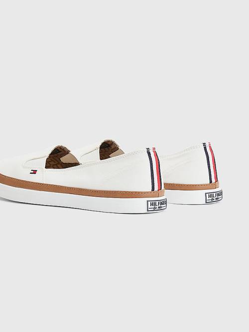 White Tommy Hilfiger Iconic Slip-On Women's Sneakers | TH567LTE