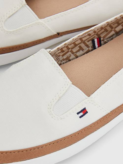 White Tommy Hilfiger Iconic Slip-On Women's Sneakers | TH567LTE