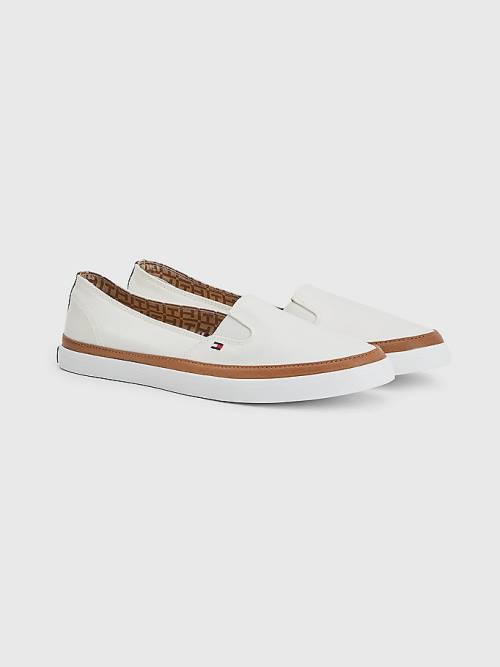 White Tommy Hilfiger Iconic Slip-On Women\'s Sneakers | TH567LTE