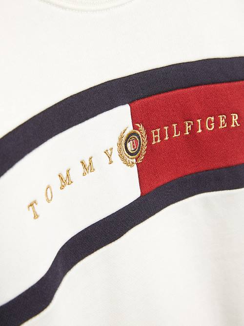 White Tommy Hilfiger Icons Logo Boys' Sweatshirts | TH693ZRS