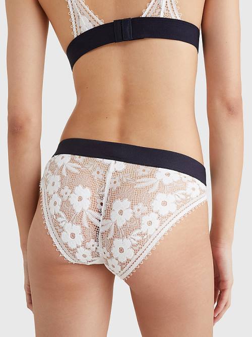 White Tommy Hilfiger Lace Briefs Women's Underwear | TH126UGS