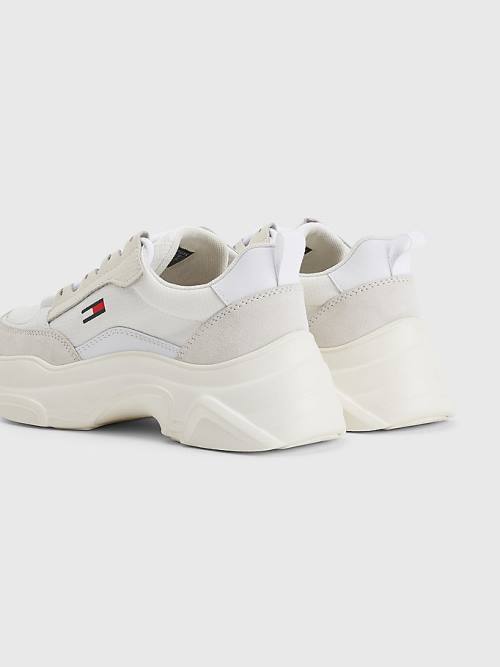 White Tommy Hilfiger Lightweight Chunky Women's Sneakers | TH518EZQ