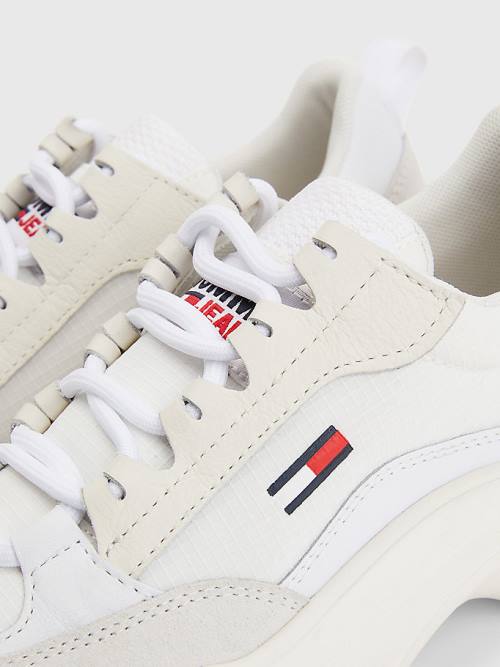 White Tommy Hilfiger Lightweight Chunky Women's Sneakers | TH518EZQ