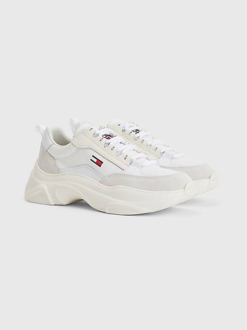 White Tommy Hilfiger Lightweight Chunky Women\'s Sneakers | TH518EZQ