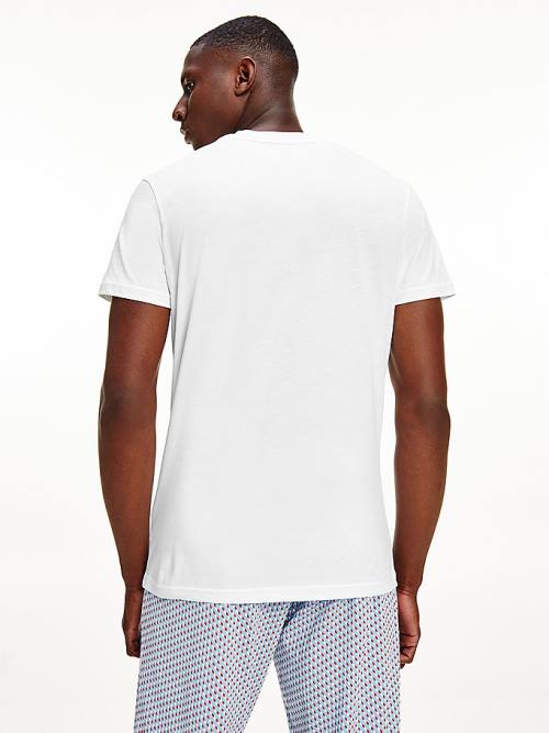 White Tommy Hilfiger Lounge Logo Organic Cotton Men's Pyjamas | TH068MHN