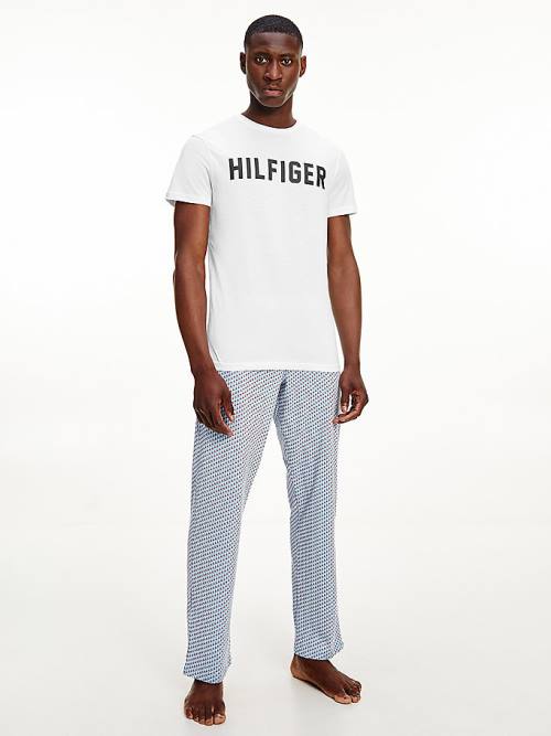 White Tommy Hilfiger Lounge Logo Organic Cotton Men's Pyjamas | TH068MHN