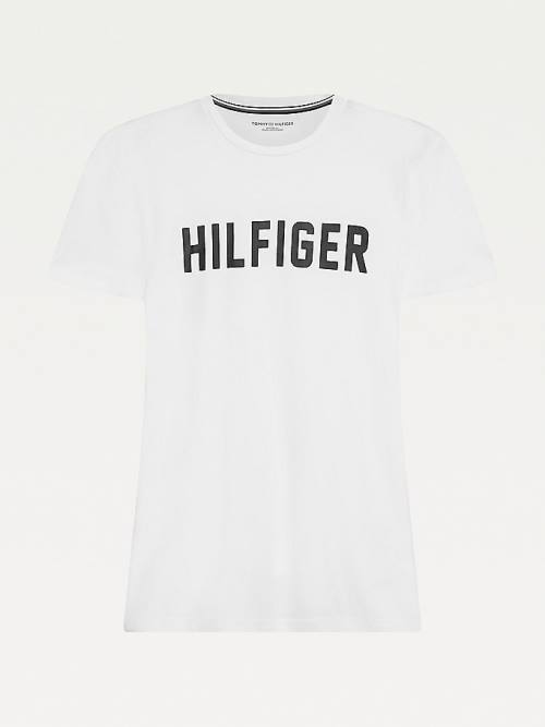 White Tommy Hilfiger Lounge Logo Organic Cotton Men's Pyjamas | TH068MHN