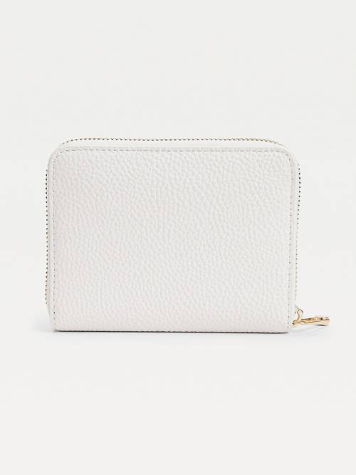 White Tommy Hilfiger Medium Zip-Around Monogram Women's Wallets | TH476HJF