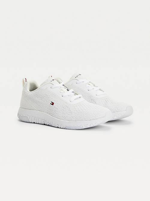 White Tommy Hilfiger Modern Lightweight Mesh Men\'s Sneakers | TH762WZH