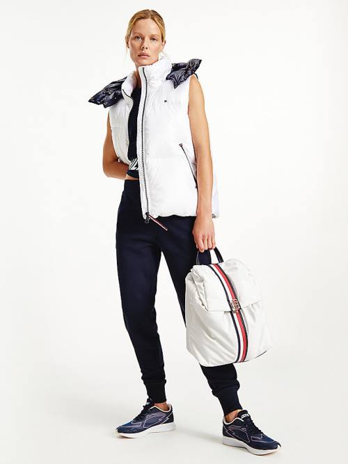 White Tommy Hilfiger Monogram Backpack Women's Bags | TH452RUB