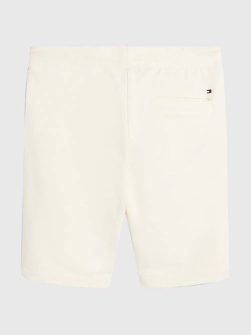 White Tommy Hilfiger Natural Earth Dye Sweat Shorts Boys' Pants | TH170TXS