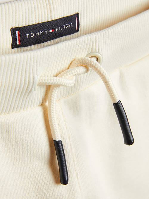 White Tommy Hilfiger Natural Earth Dye Sweat Shorts Boys' Pants | TH170TXS