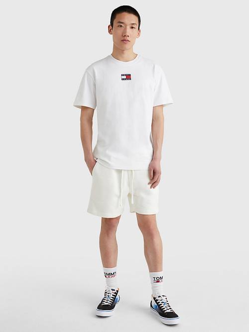 White Tommy Hilfiger Organic Cotton Badge Men's T Shirts | TH706LVH