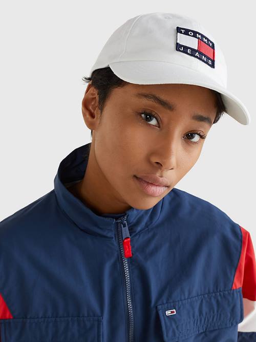 White Tommy Hilfiger Organic Cotton Cap Women's Hats | TH214FPK