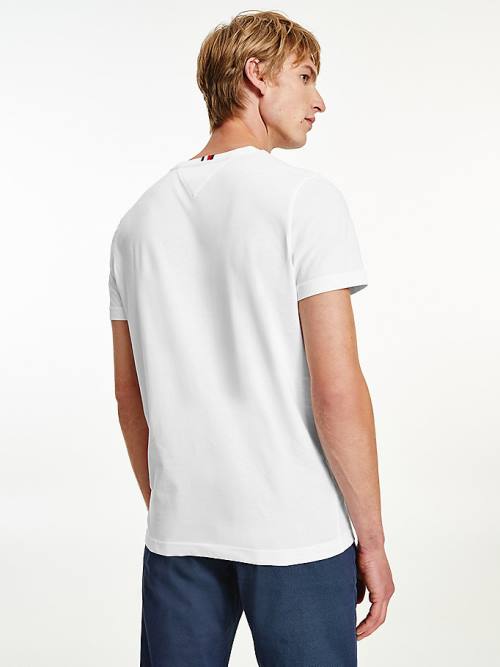 White Tommy Hilfiger Organic Cotton Peached Jersey Men's T Shirts | TH761VJT