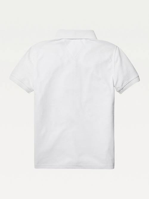 White Tommy Hilfiger Organic Cotton Polo Shirt Girls' T Shirts | TH297PSZ