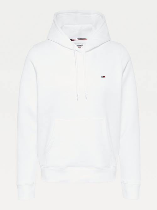 White Tommy Hilfiger Organic Cotton Regular Fit Women's Hoodie | TH547DFM